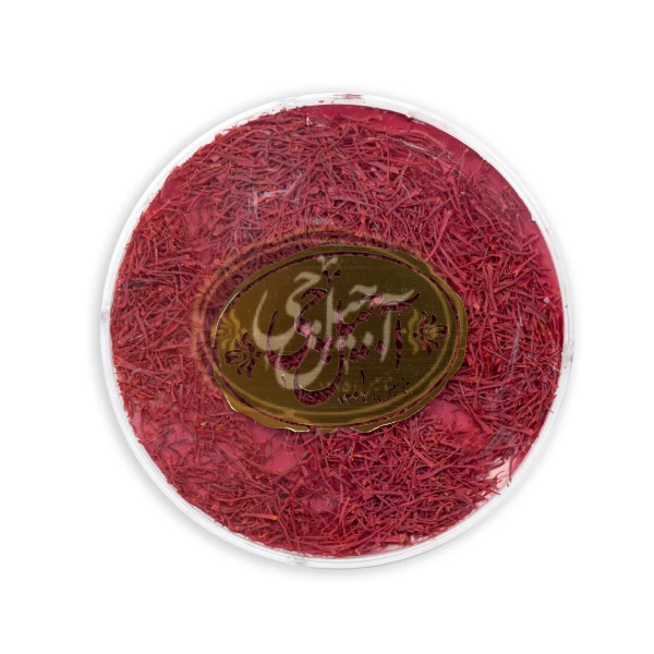 زعفران یک مثقالی قوطی گرد آجیل چی