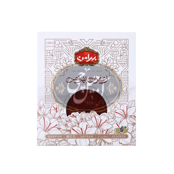 زعفران سرگل نیم مثقال قوطی بهرامن