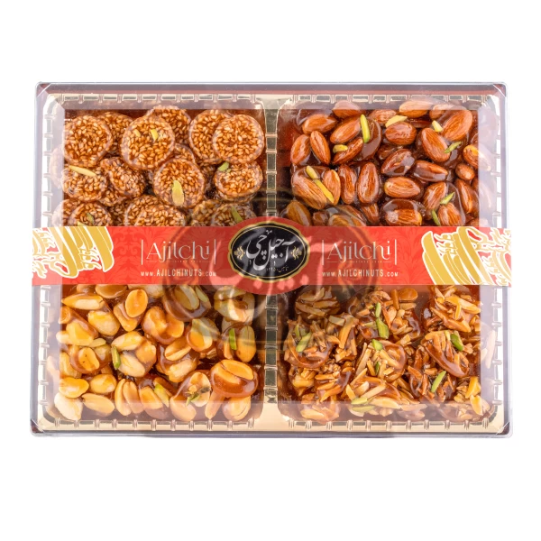 سوهان عسلی 4مغز مستطیل آجیل چی