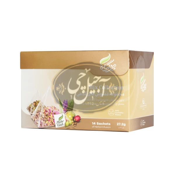 دمنوش هرمی متنوع 14عددی مهرگیاه