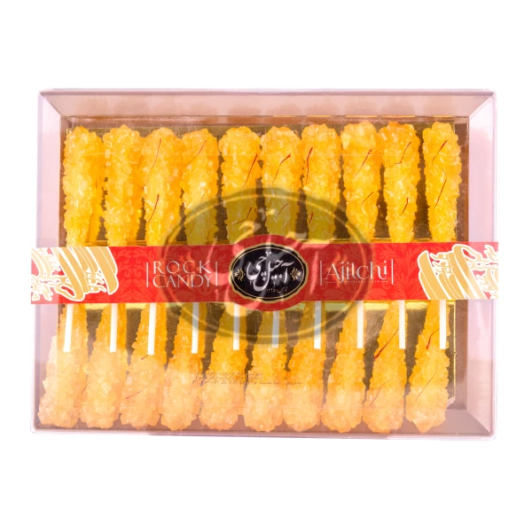 نبات نی دار20عددی بسته کریستال با پرزعفران آجیل چی