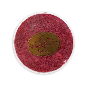 زعفران یک مثقالی قوطی گرد آجیل چی