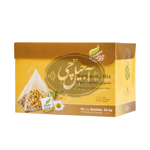 دمنوش هرمی بابونه 14عددی مهر گیاه