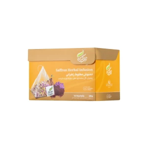 دمنوش مخلوط زعفرانی بسته 14عددی مهرگیاه